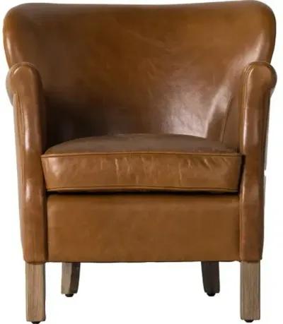 Jean Club Chair - Vintage Soft Carmel Leather