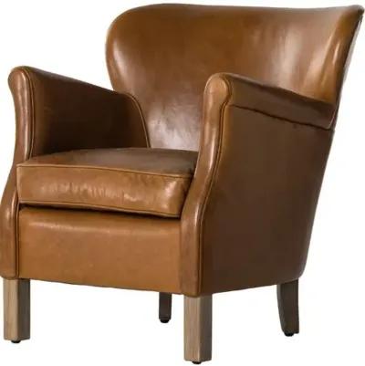 Jean Club Chair - Vintage Soft Carmel Leather