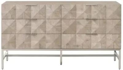 Chris 6-Drawer Dresser - Natural Gray