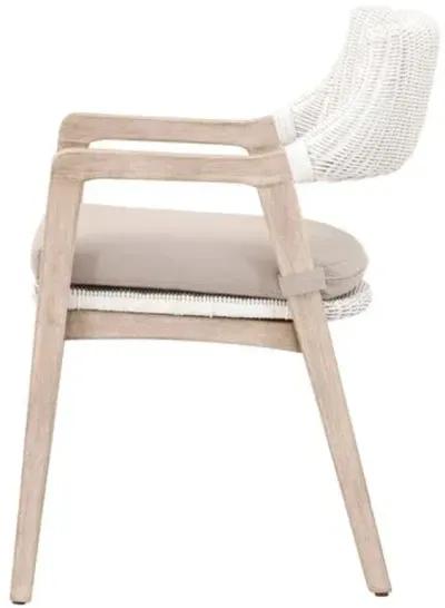 Laura Rope Armchair - Light Gray/White