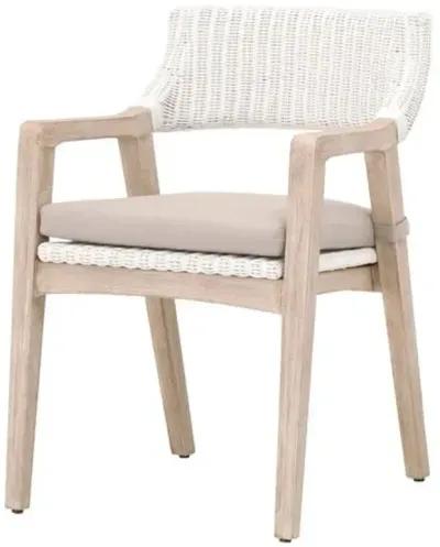 Laura Rope Armchair - Light Gray/White