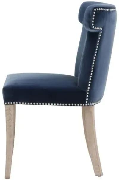 Callie Dining Chair - Denim Velvet - Blue