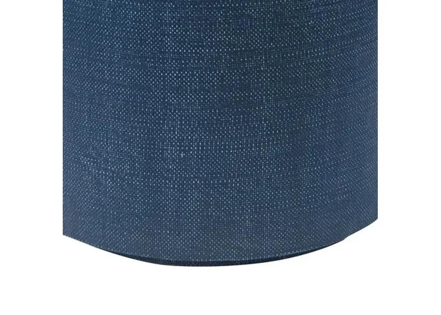 Aegean Round Side Table - Indigo - Regina Andrew - Handcrafted - Blue