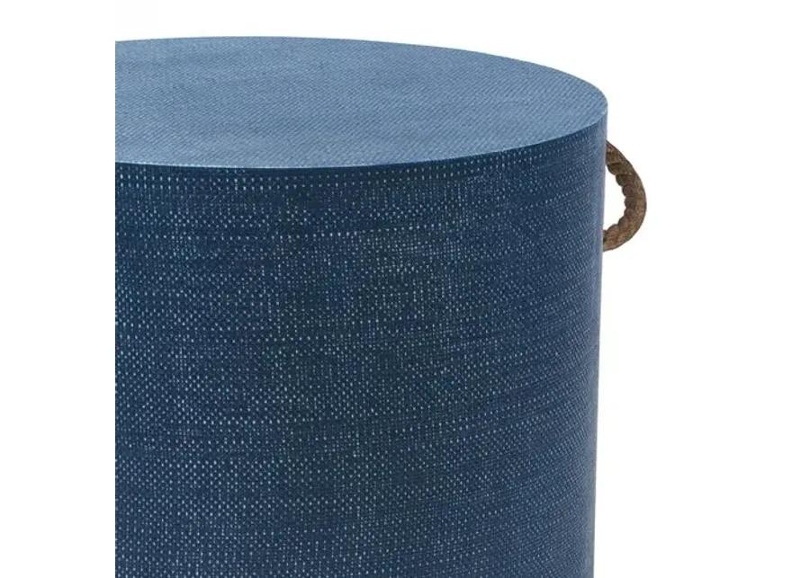 Aegean Round Side Table - Indigo - Regina Andrew - Handcrafted - Blue