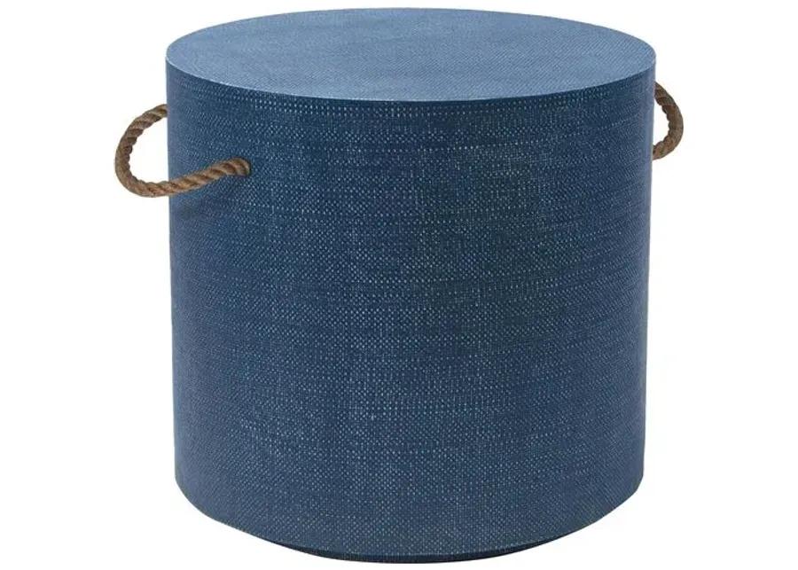 Aegean Round Side Table - Indigo - Regina Andrew - Handcrafted - Blue