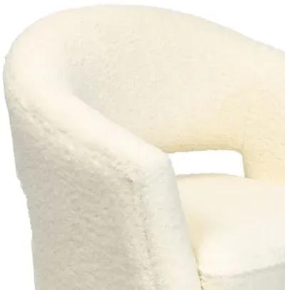 Mimi Faux Boucle Wool Chair - White - Regina Andrew