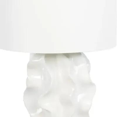 White Sands Ceramic Table Lamp - White/Clear - Regina Andrew