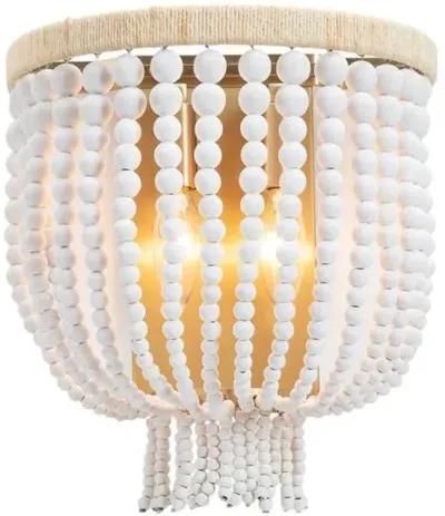 Milos Beaded Wall Sconce - White - Regina Andrew