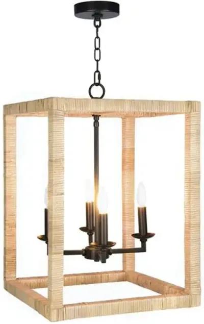 Newport Large Lantern - Natural Rattan - Regina Andrew - Beige