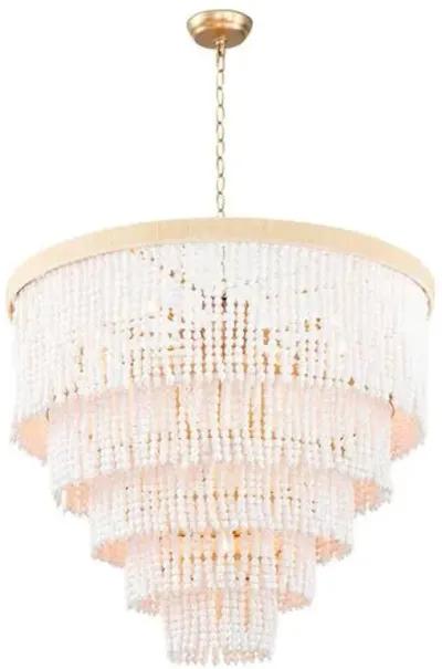 Coastal Living Waterfall Beaded Chandelier - White - Regina Andrew