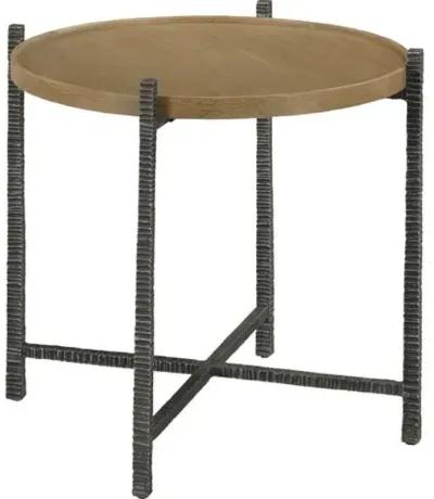 Gunner Side Table - Natural/Black - Brown