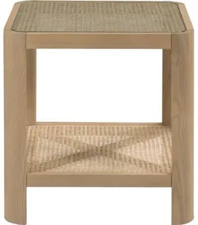 Heidi Cane Side Table - Natural - Brown