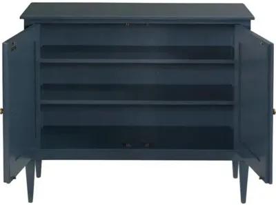 Constance 2-Door Cabinet - Navy/Brass - Blue