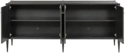 Archer Media Cabinet - Slate/Brass - Black