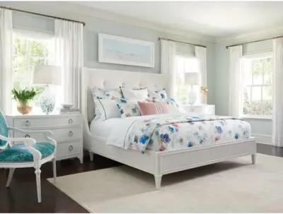 Avondale Arlington Platform Bed - White, Upholstered, Comfortable & Durable