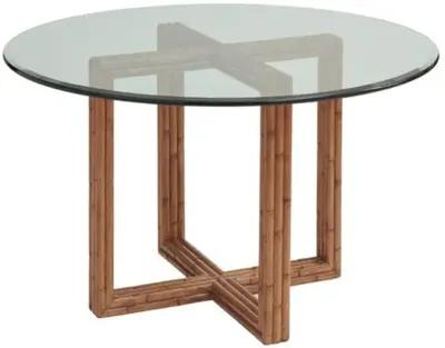 Palm Desert Sheridan Round 48" Glass-Top Dining Table - Natural - Tommy Bahama