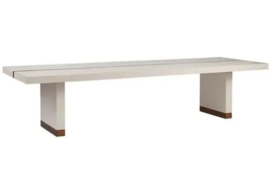 Carmel Vista Rectangular Extension Dining Table - Winter-White - Barclay Butera