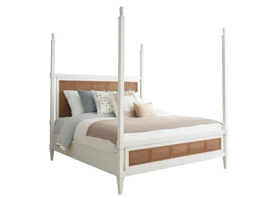 Laguna Strand Adjustable Poster Bed - White/Natural - Barclay Butera