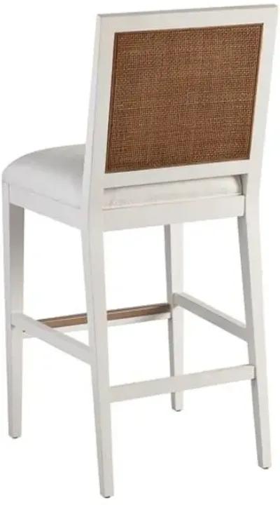 Laguna Cleo Barstool - White/Natural - Barclay Butera