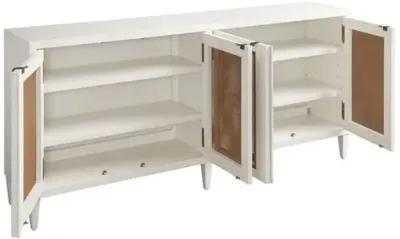 Laguna Bluebird Media Console - White/Natural - Barclay Butera