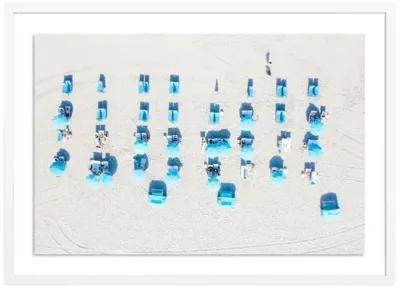 Miami Blue Umbrellas - Miami - Florida by Carly Tabak - White