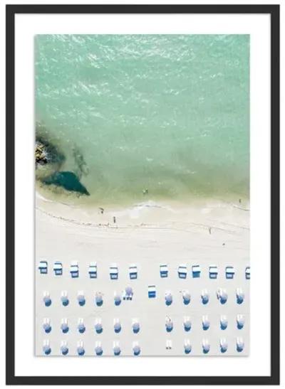 South Beach Umbrellas - Miami - Florida by Carly Tabak - Black