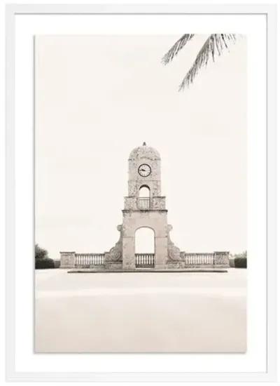 Worth Avenue Clock Tower - Palm Beach - Florida by Carly Tabak - White