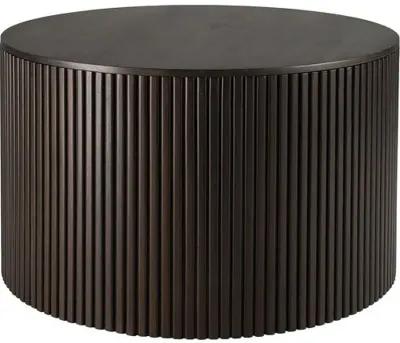 Roller Max Round Storage Coffee Table - Dark Brown - Ethnicraft