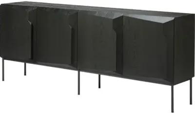 Stairs 4-Door Sideboard - Black - Ethnicraft