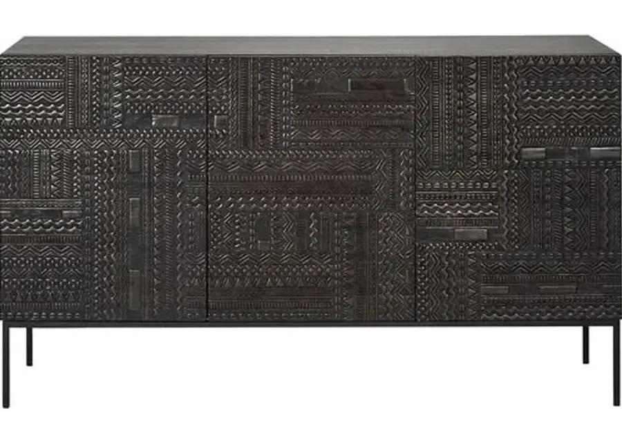 Tabwa Sideboard - Black 3 Doors - Ethnicraft