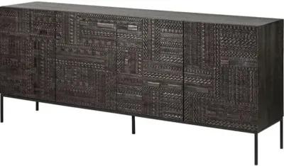 Tabwa 4-Door Sideboard - Black - Ethnicraft