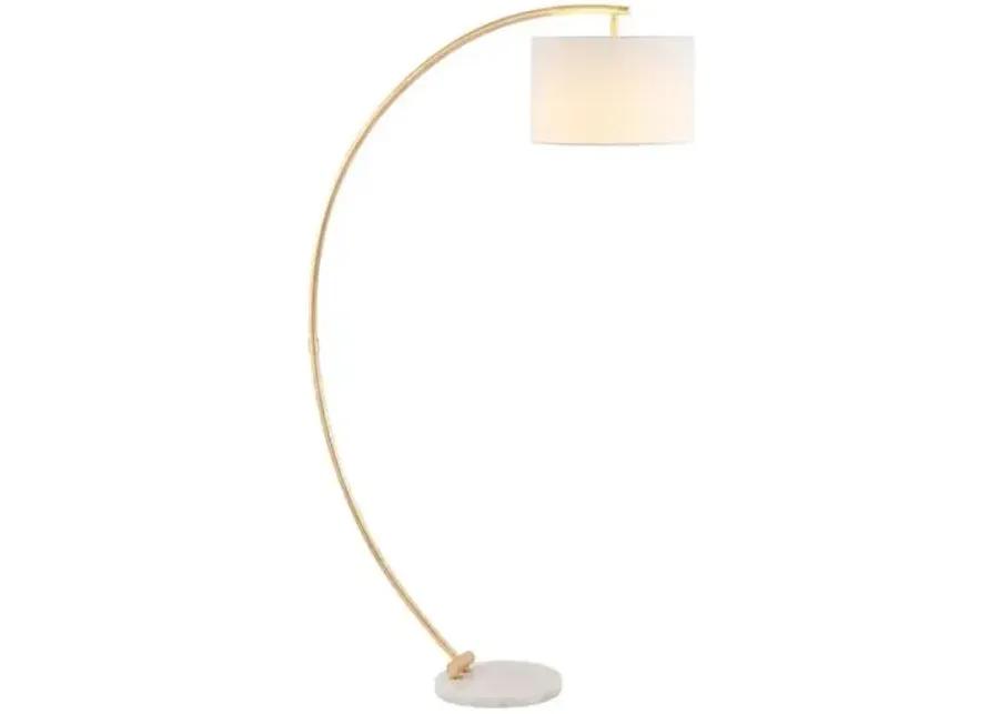 Maddie Marble Floor Lamp - Gold/White