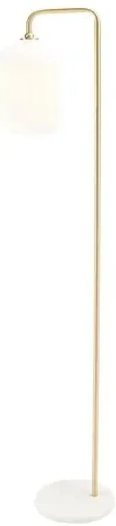 Santana Marble Floor Lamp - Gold/White