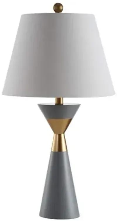 Set of 2 Liam Table Lamps - Gray/Gold