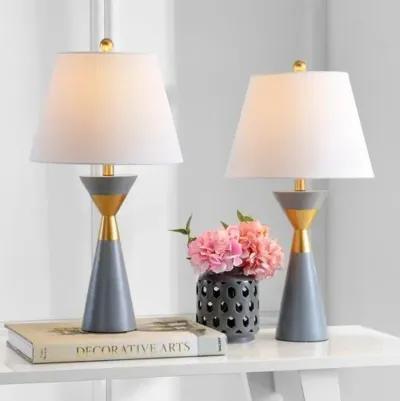 Set of 2 Liam Table Lamps - Gray/Gold