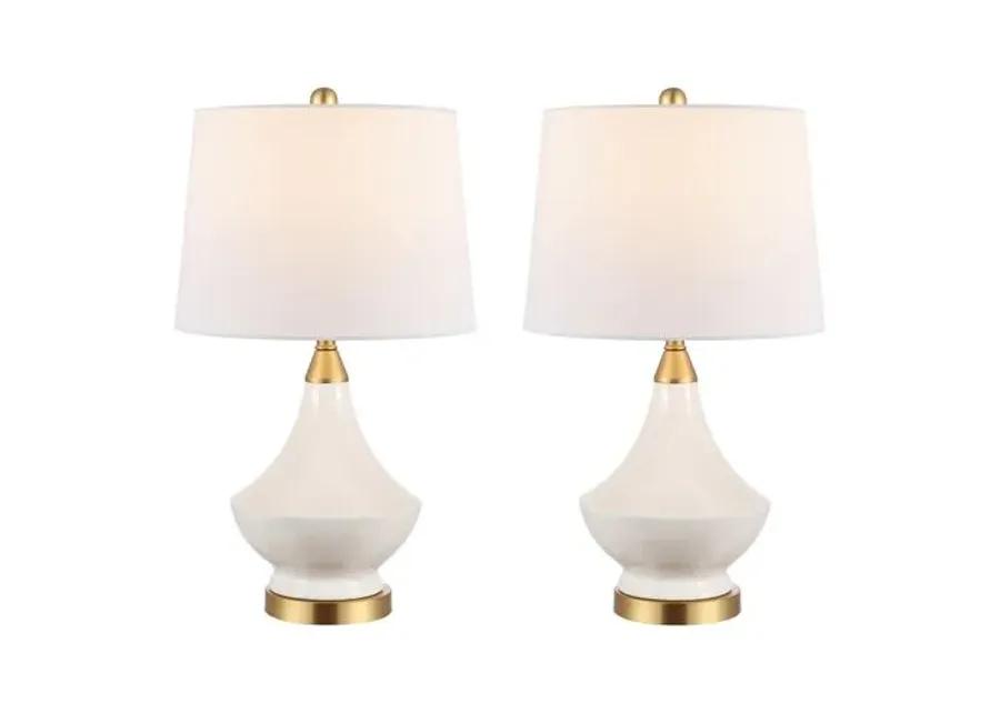 Set of 2 Marlo Table Lamps - White