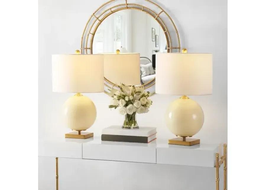 Set of 2 Alexis Table Lamps - Cream - Ivory