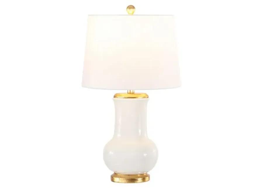 Ember Table Lamp - Ivory/Gold