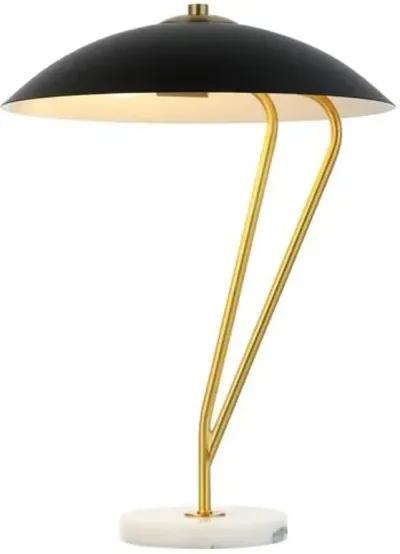 Suri Marble Table Lamp - Black/Brass