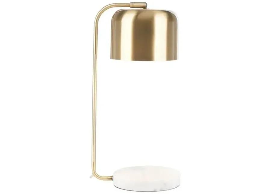 Finley Marble Table Lamp - Brass - Gold