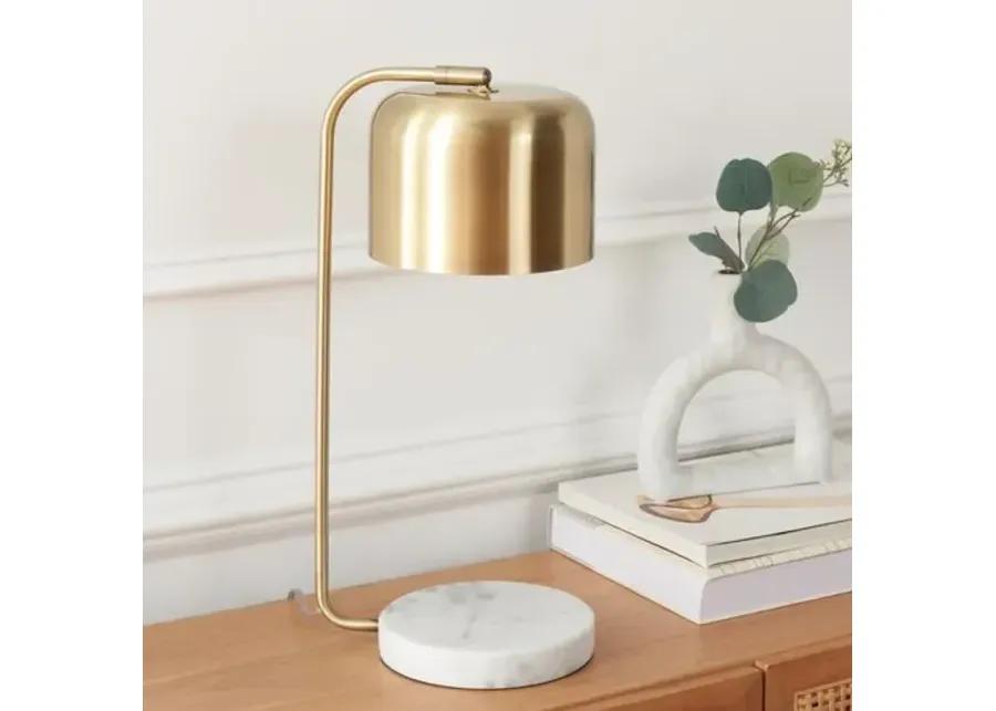 Finley Marble Table Lamp - Brass - Gold