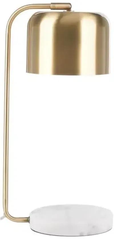 Finley Marble Table Lamp - Brass - Gold