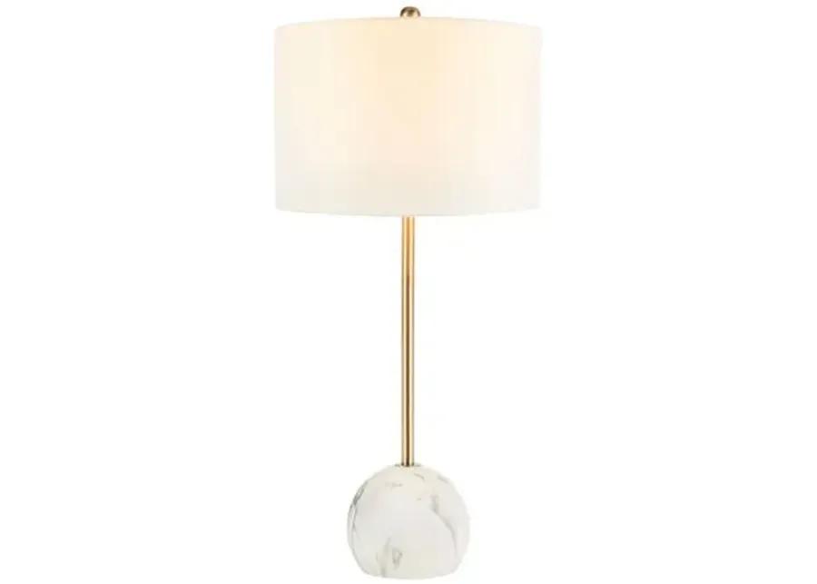 Kayden Marble Table Lamp - White