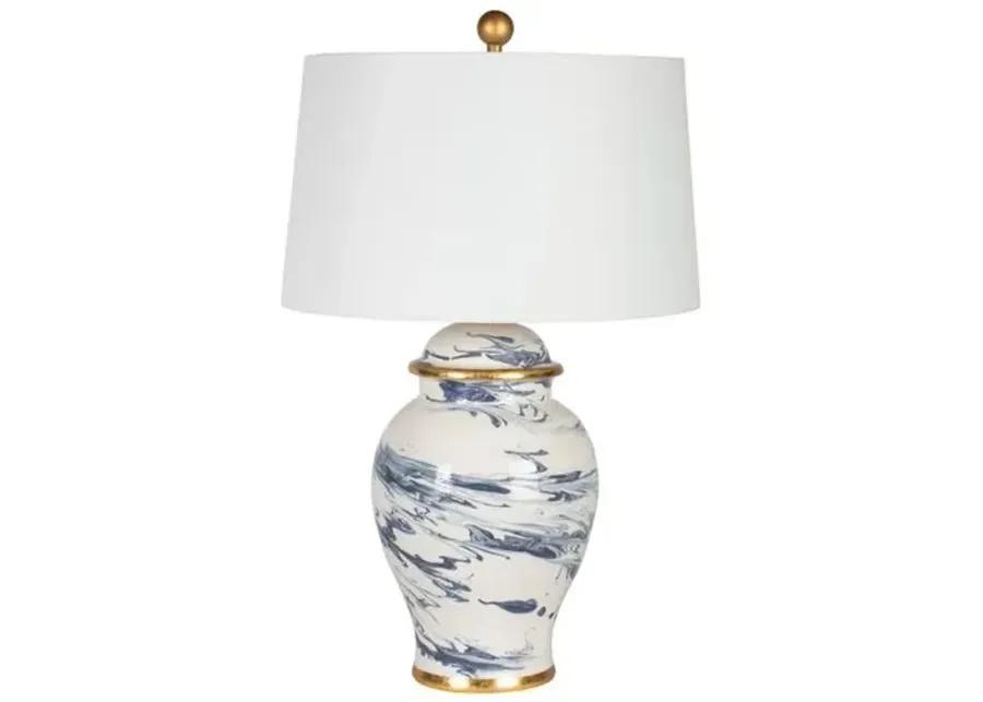 Marina Temple Table Lamp - Bradburn Home - Blue