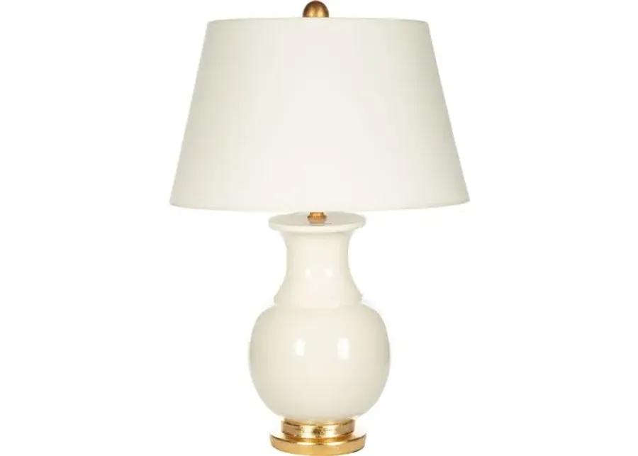 Cloister Table Lamp - White/Gold Leaf - Bradburn Home