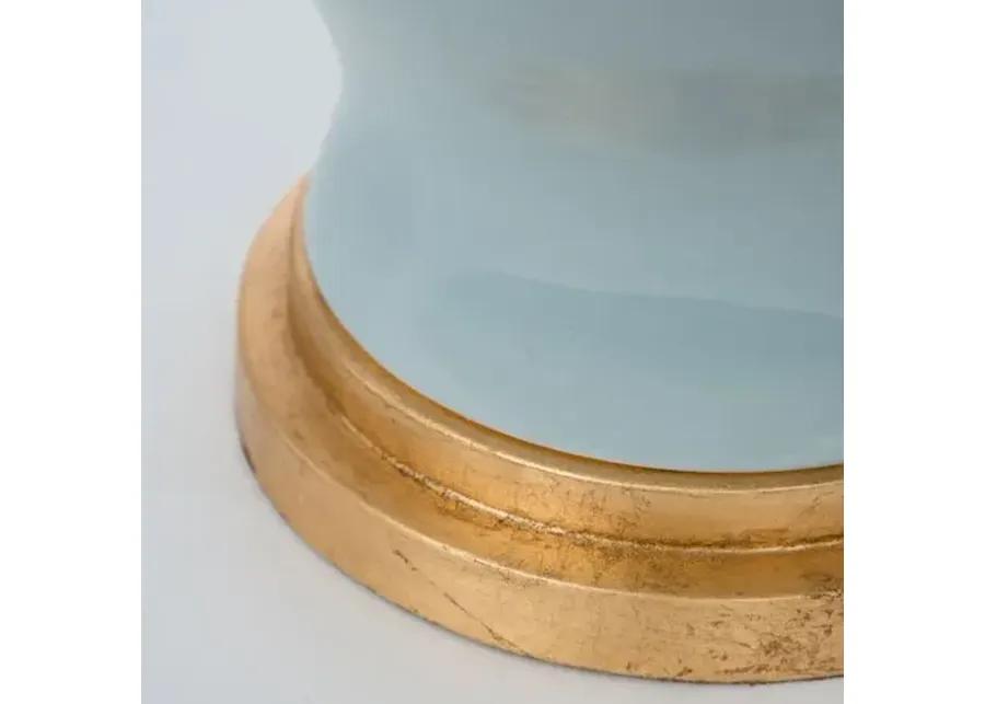 Paradiso Cove Table Lamp - Mist Blue/Gold Leaf - Bradburn Home