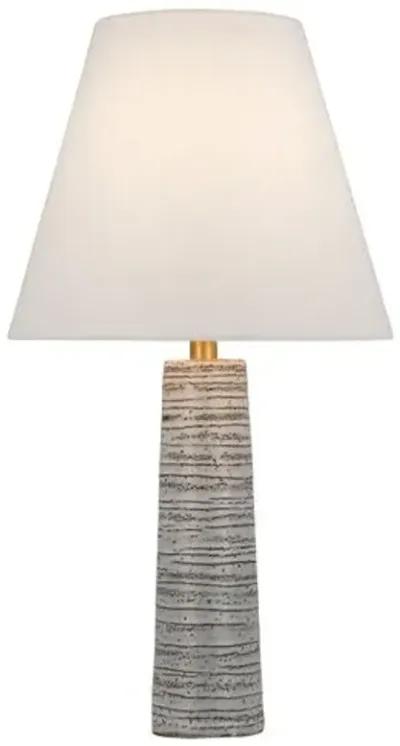 Visual Comfort - Gates Medium Column Table Lamp - Malt White Dust - Gray