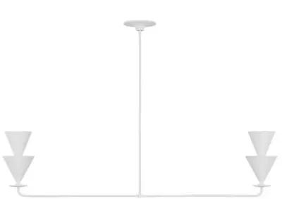 Visual Comfort - Cornet Linear Chandelier - Cast Plaster - White