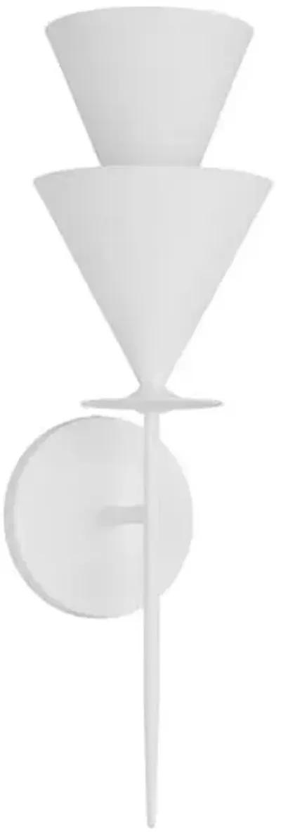 Visual Comfort - Cornet Large Wall Sconce - Cast Plaster - White