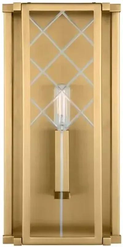 Visual Comfort - Erro Medium Wall Lantern - Burnished Brass - Gold